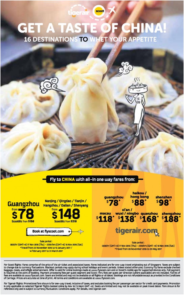 Get A Taste of China with Scoot Fares from SGD78 2