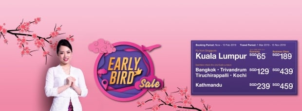Early Bird Sale in Malindo Air from SGD65