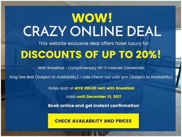 WoW Crazy DeaL Online with 20% Off Room Rate in The Royale Bintang Resort & Spa Seremban