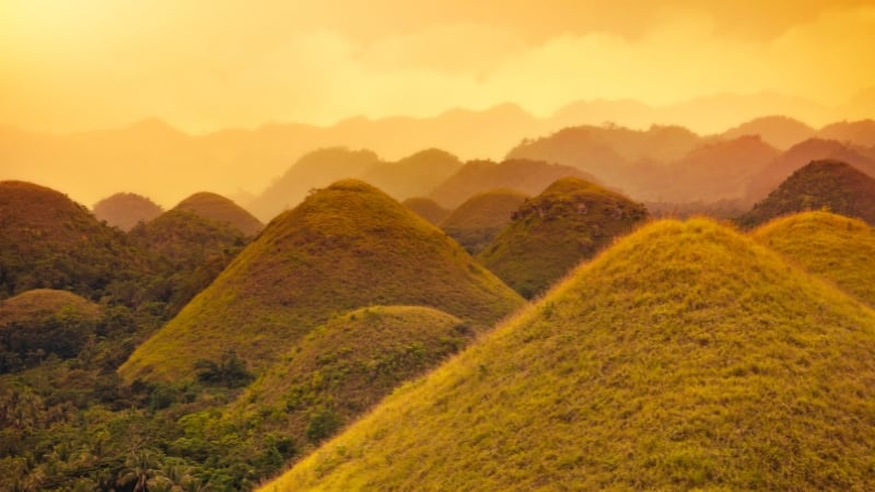 chocolate hills, bohol, philippines