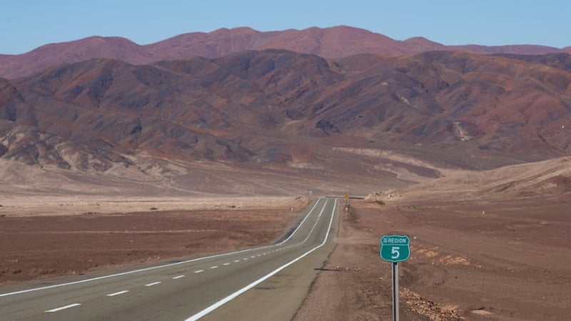 pan american highway in the atacama desert