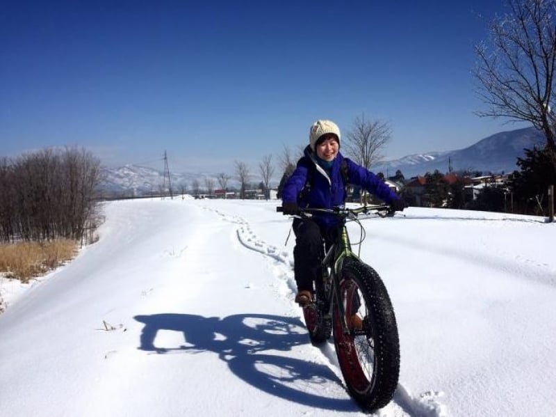fat biking in the snow
