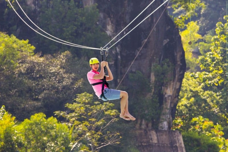 outdoor adventure in malaysia - ziplining at sunway lagoon, selangor