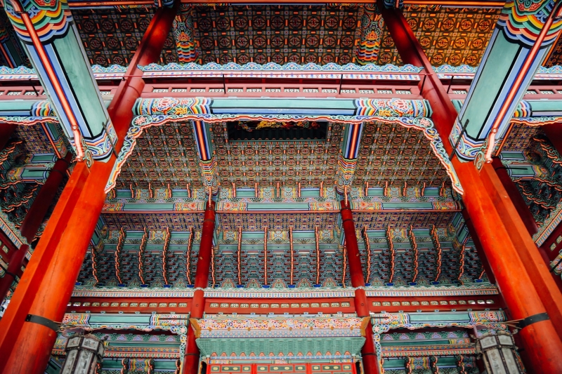 interior of Changdeokgung Palace in korea