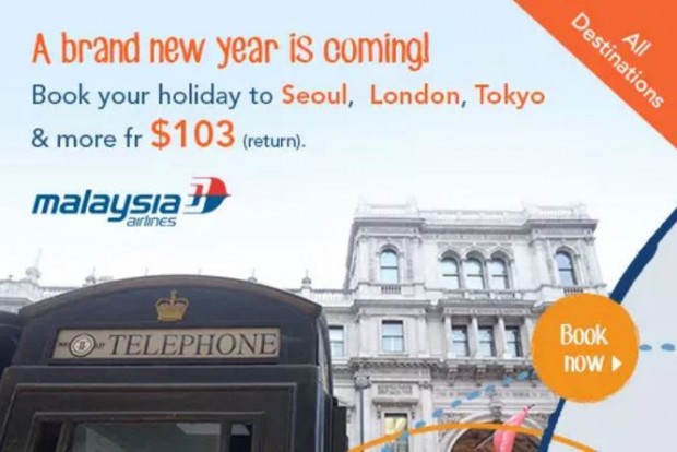 Zuji and Malaysia Airlines - Promotional Flights and Airfares from SGD103