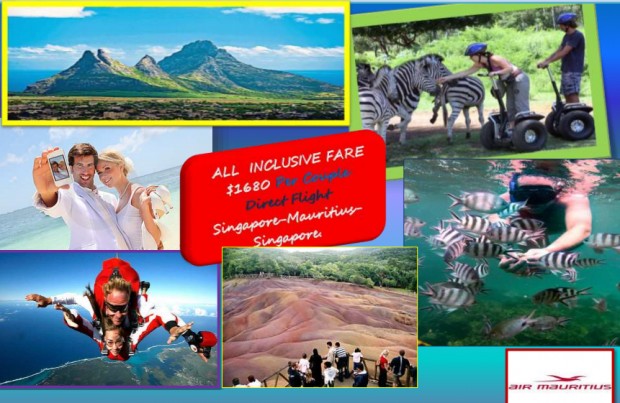 Valentines Promotion on Air Mauritius from SGD1,680 per Couple to Mauritius