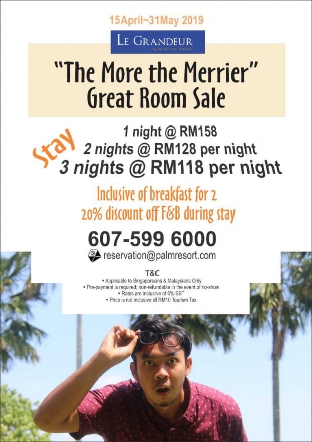 Great Room Sale at Le Grandeur Palm Resort Johor