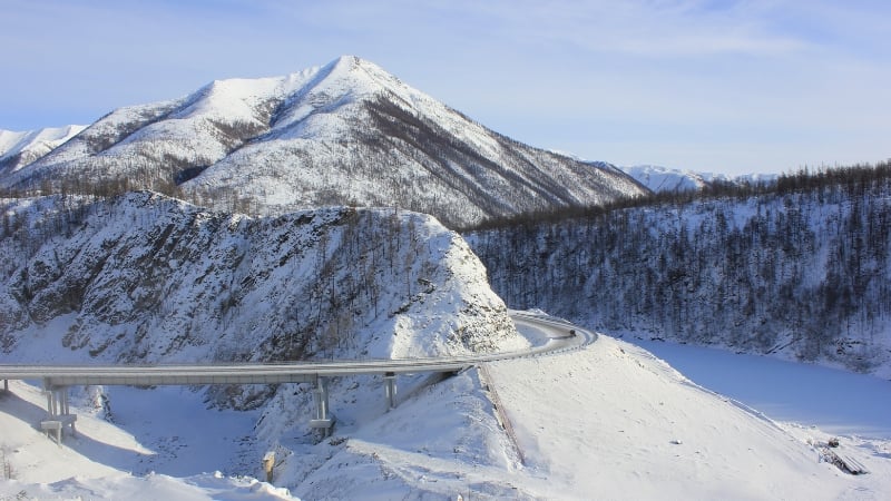 highway in siberia russia