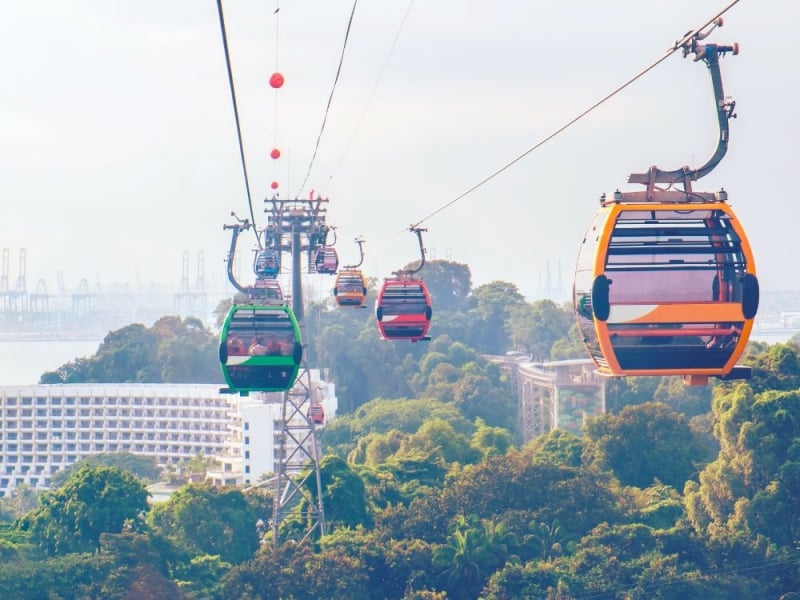 singapore cable car, sentosa, singapore tourist attractions