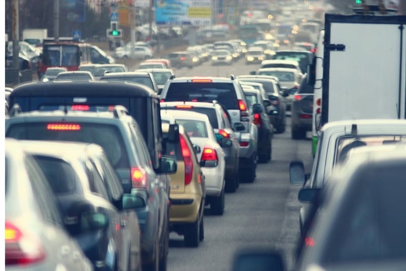 Cars in a jam