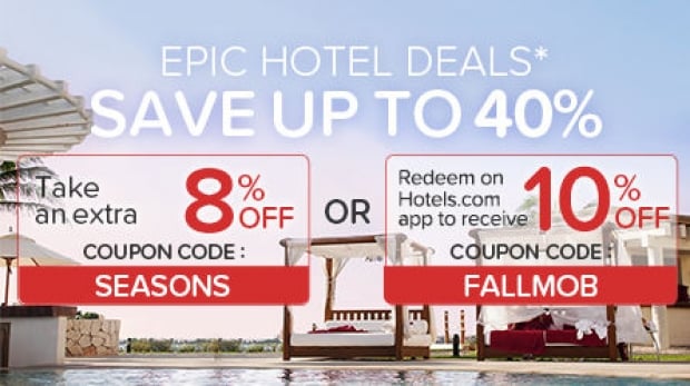 Epic Deals in Hotels.com with Up to 40% Savings