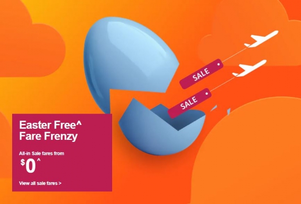 Easter FREE Fare Frenzy in Jetstar with Base Fare from SGD0