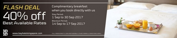 FLASH DEAL | 40% Off Best Available Rate in Bay Hotel Singapore