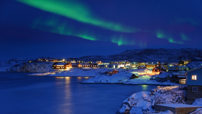 northern lights in greenland