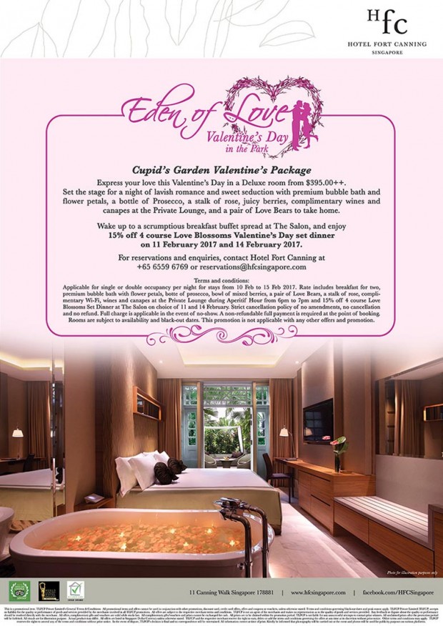 Feel the Romance and Celebrate Valentine's Day in Hotel Fort Canning