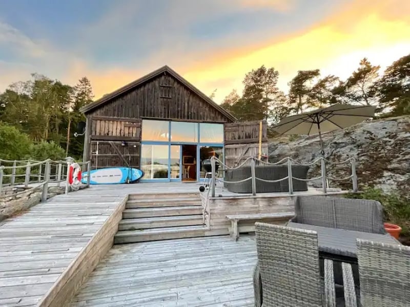 This cosy waterfront Airbnb with private dock