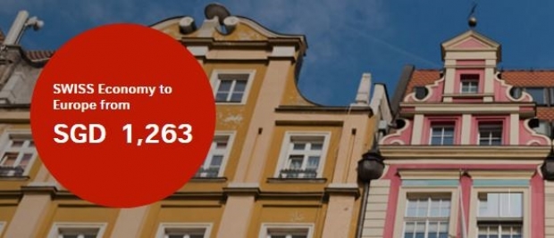 Fly to Europe with SWISS Airlines from SGD1,263