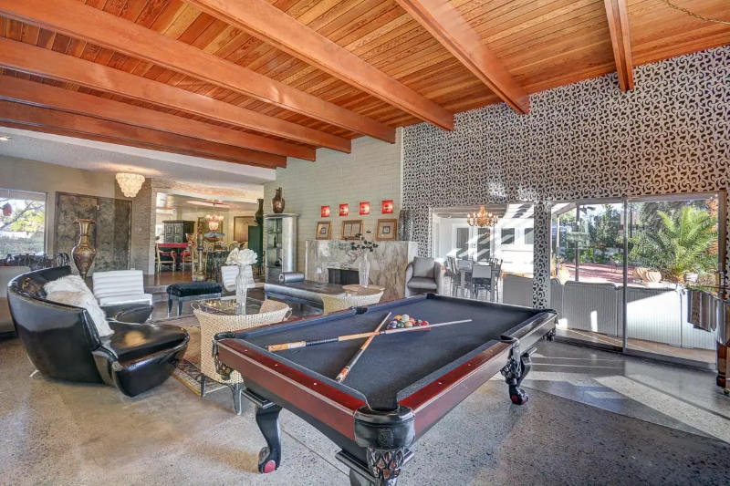 aesthetic villa pool table