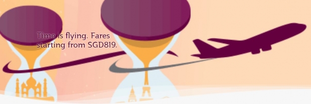 Time is Flying. Book Fares Starting from SGD819 in Qatar Airways