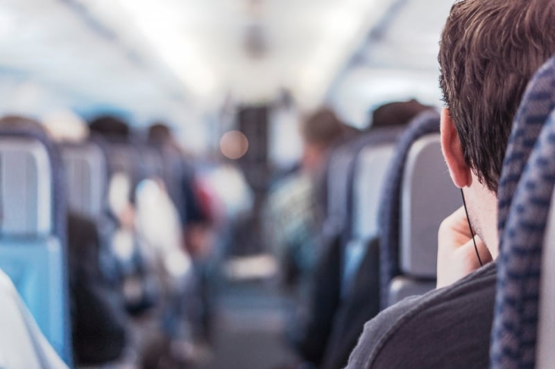 crying baby on plane