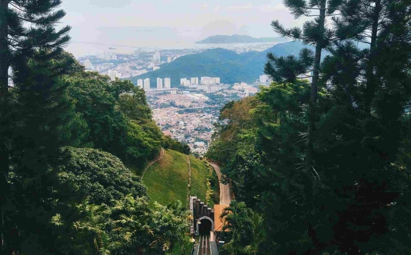 one of the family friendly things to do: go up to Penang Hill