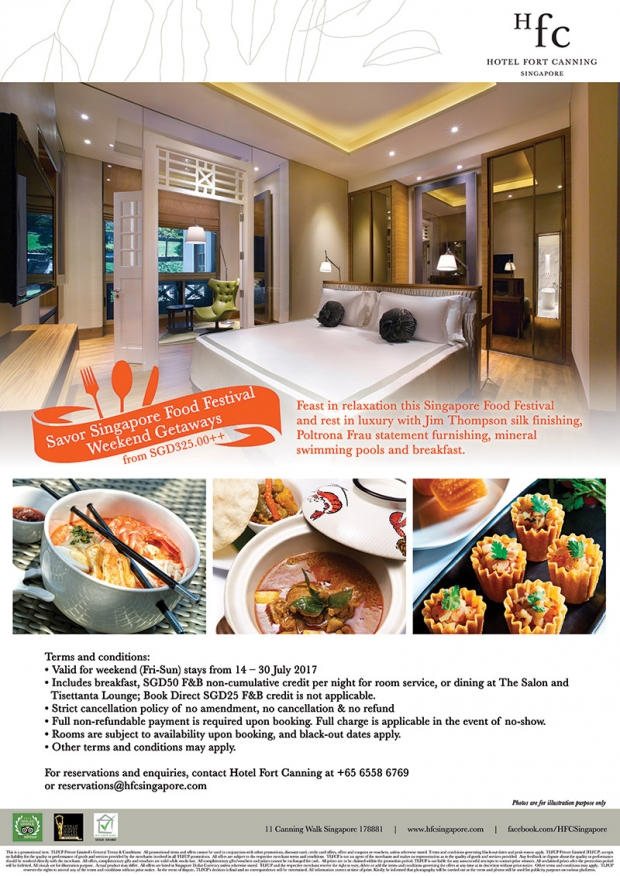 Cheap Hotel Accommodation Deals Savor Singapore Food Festival With Hotel Fort Canning From Sgd325