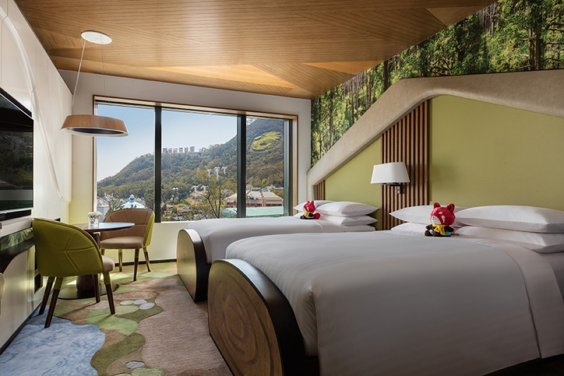 hong kong ocean park marriott hotel children's themed bedroom
