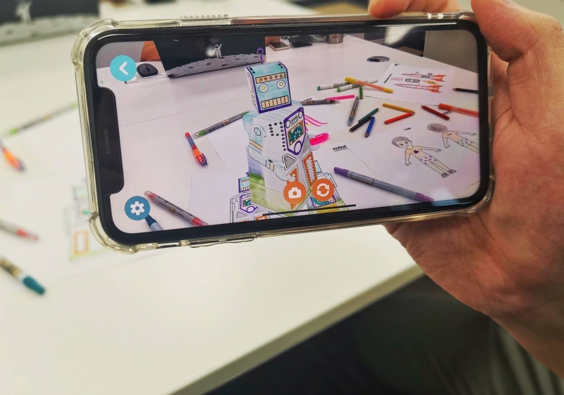 augmented reality story-colouring book
