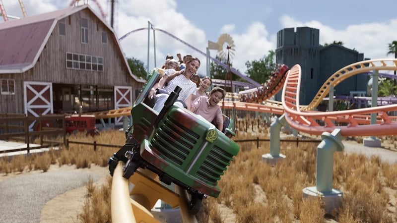 flight of the wicked witch, a coaster at the warner bros movie world wizard of oz themed zone