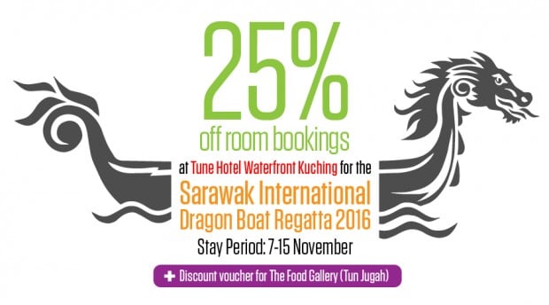 Enjoy 25% Off Room Bookings at Tune Hotel Waterfront Kuching