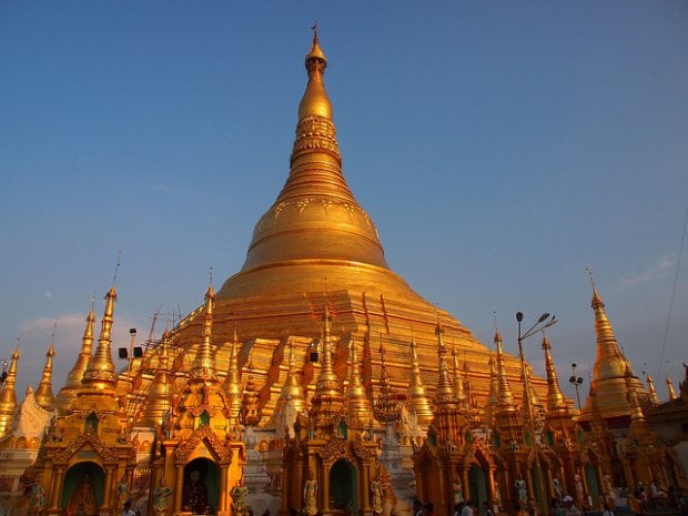 shwedagon, Myanmar Du Lịch Bụi Châu Á