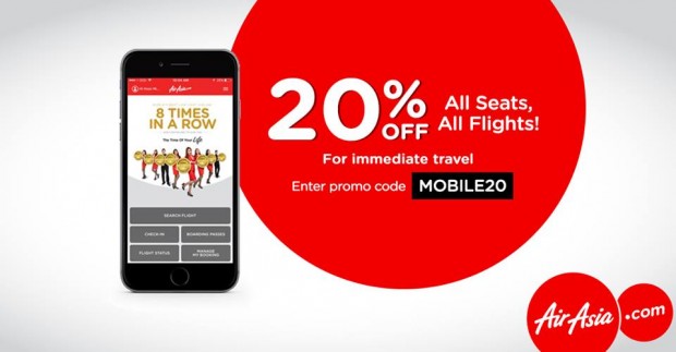 20% Off Mobile Exclusive Promo from AirAsia