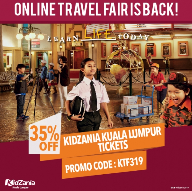 Online Travel Fair Promo – 35% Off on Tickets to KidZania Kuala Lumpur